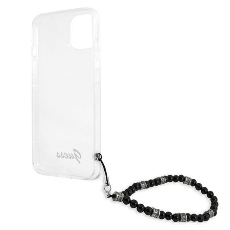 Guess Black Pearl Strap - dėklas iPhone 13 Mini (skaidrus)