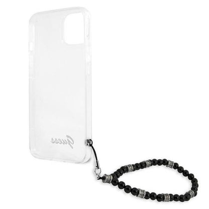 Guess Black Pearl Strap - dėklas iPhone 13 Mini (skaidrus)