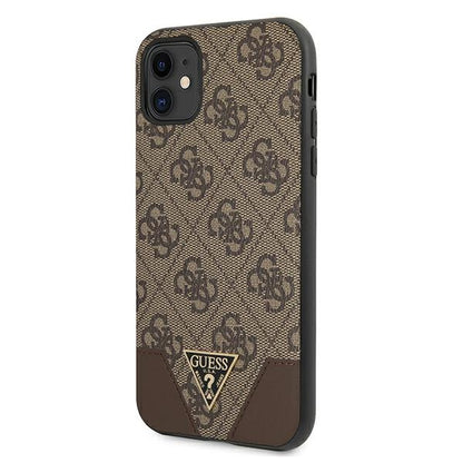 Guess 4G Triangle Collection - dėklas iPhone 11 (ruda)
