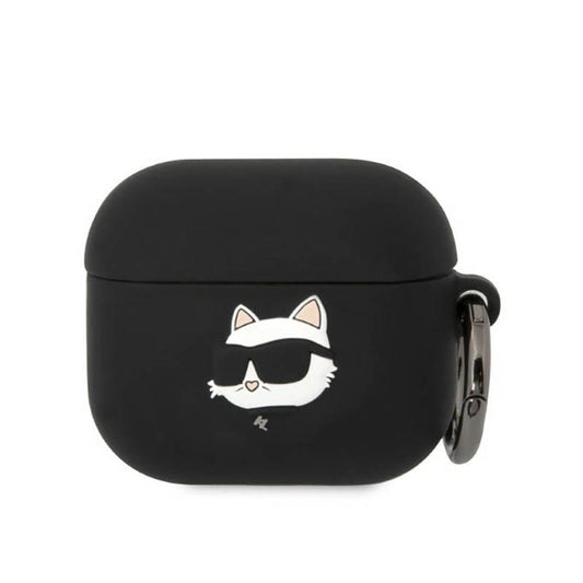 Karl Lagerfeld Silicone NFT Choupette Head 3D - AirPods 3 dėklas (juodas)