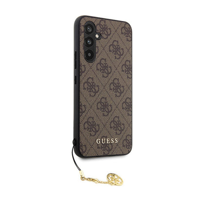 Guess 4G Charms kolekcija – dėklas Samsung Galaxy S23 FE (rudas)