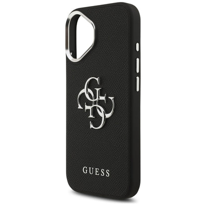 Guess Grained Big 4G Classic Logo dėklas iPhone 17 (juodas)