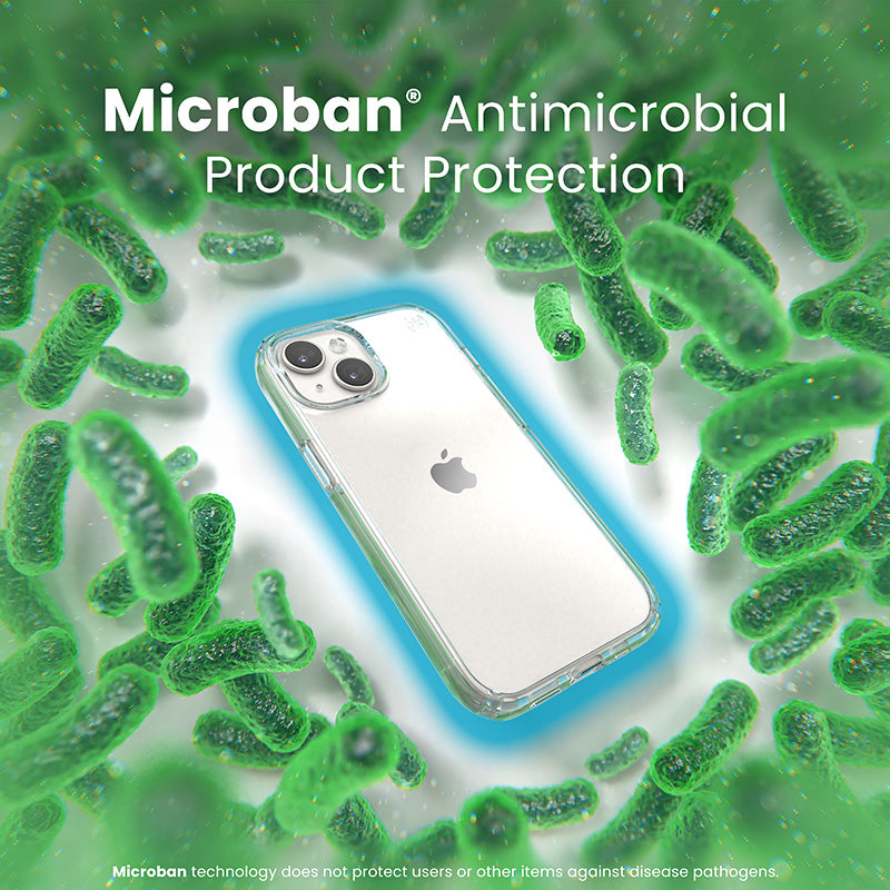 Speck Presidio Perfect-Clear – dėklas, skirtas iPhone 16e / iPhone 15 / iPhone 14 / iPhone 13 (skaidrus)