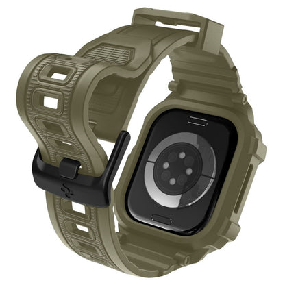 Spigen Rugged Armor Pro V2 – Dirželis su dėklu Apple Watch 10 / 11 46 mm (Vintage Khaki)