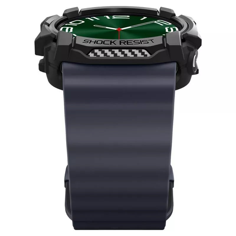 Spigen Rugged Armor – Dėklas, skirtas Samsung Galaxy Watch Ultra 47 mm (2025/2024) (Matinė juoda)