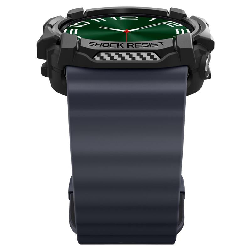 Spigen Rugged Armor – Dėklas, skirtas Samsung Galaxy Watch Ultra 47 mm (2025/2024) (Matinė juoda)