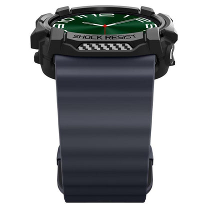 Spigen Rugged Armor – Dėklas, skirtas Samsung Galaxy Watch Ultra 47 mm (2025/2024) (Matinė juoda)
