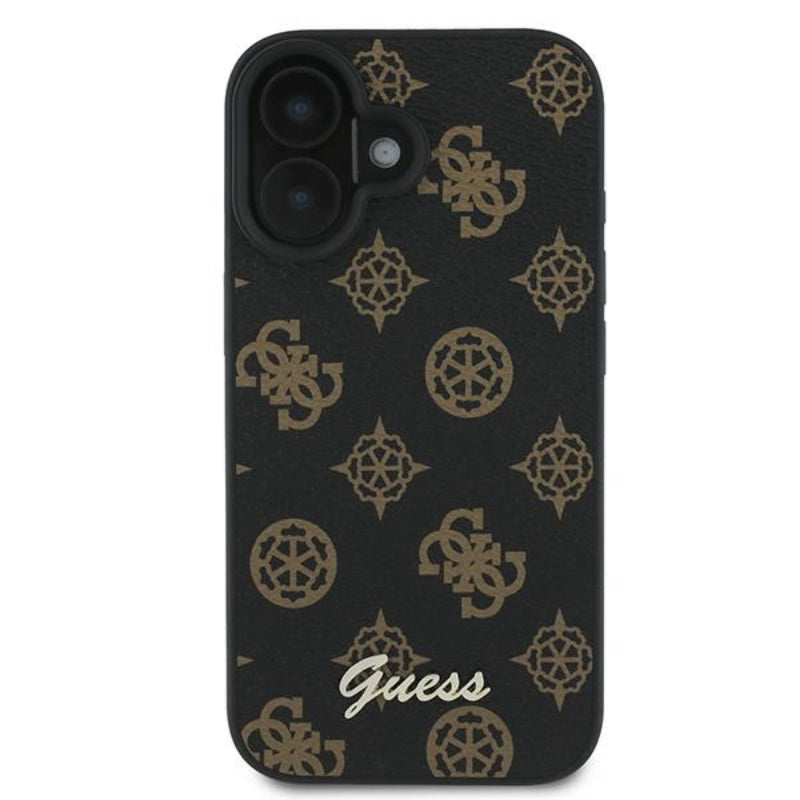 Guess Peony Script MagSafe – „iPhone 16 Plus“ dėklas (juodas)