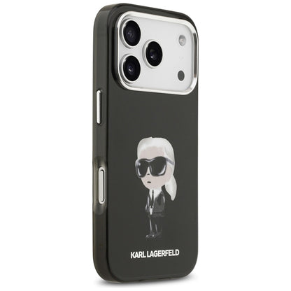 Karl Lagerfeld IML Aquarelle Karl & Logo MagSafe dėklas iPhone 17 Pro (juodas)