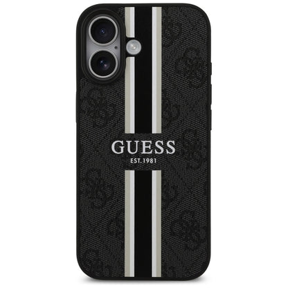 Guess 4G Printed Stripes MagSafe dėklas iPhone 17 (juodas)