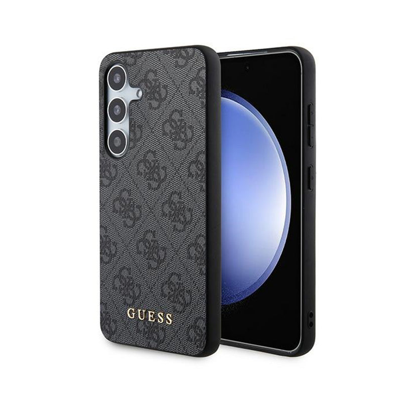 Guess 4G Metal Gold Logo – Dėklas Samsung Galaxy S24 (juodas)
