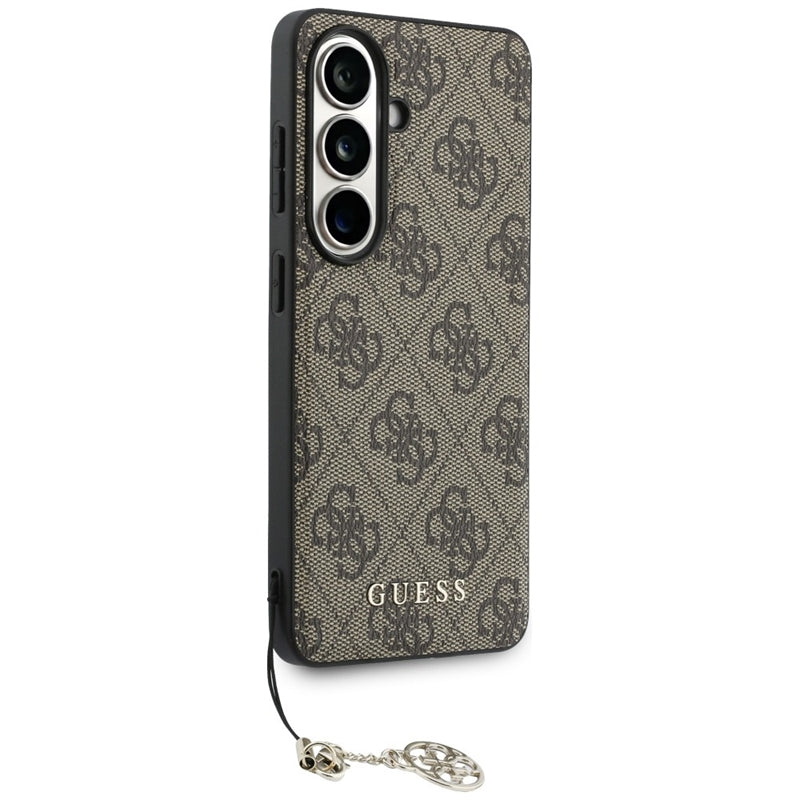 Guess 4G Classic Logo Charm MagSafe dėklas Samsung Galaxy S26 (Rudas)