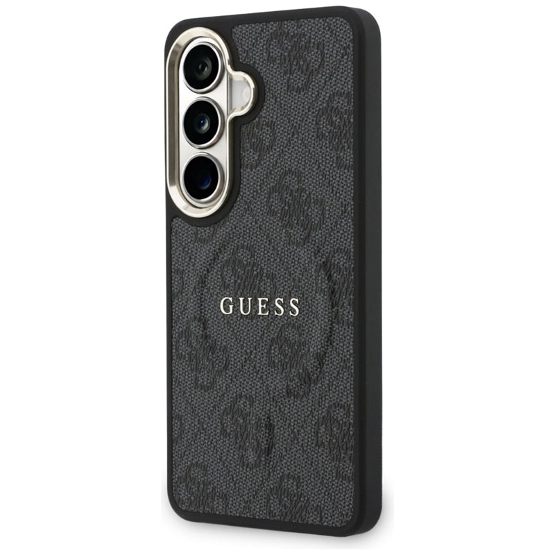 Guess 4G Reliefinis Žiedas MagSafe dėklas - Samsung Galaxy S26+ (Juodas)