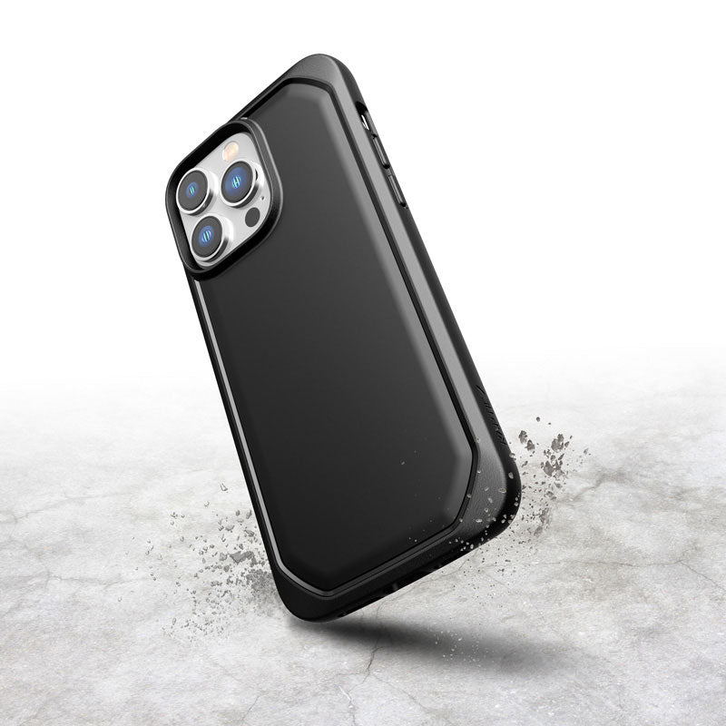 X-Doria Raptic Slim – biologiškai skaidomas dėklas iPhone 14 Pro Max (juodas)