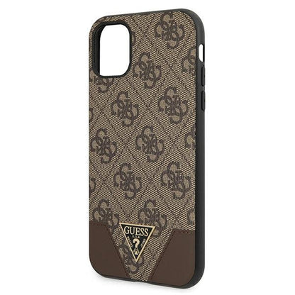 Guess 4G Triangle Collection - dėklas iPhone 11 (ruda)