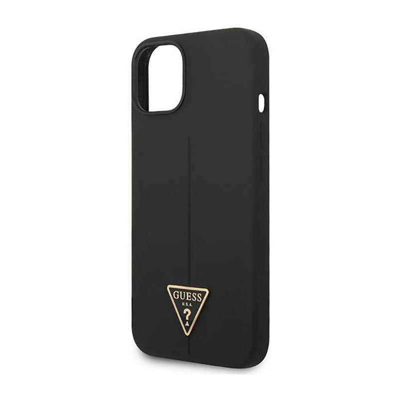 Guess Silicone Triangle Logo - Dėklas iPhone 14 Plus (juodas)