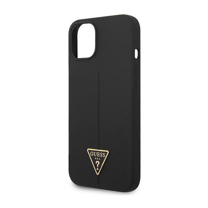 Guess Silicone Triangle Logo - Dėklas iPhone 14 Plus (juodas)