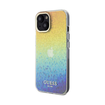 Guess IML Faceted Mirror Disco Iridescent – dėklas iPhone 14 (Iridescentinis)