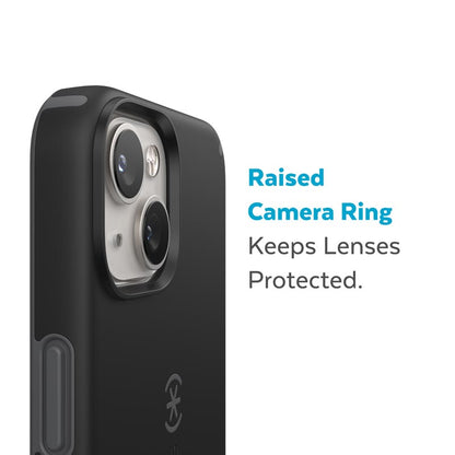 Speck CandyShell Pro + MagSafe – dėklas, skirtas „iPhone 14 Plus“ su „MICROBAN“ danga (juoda / skalūno pilka)