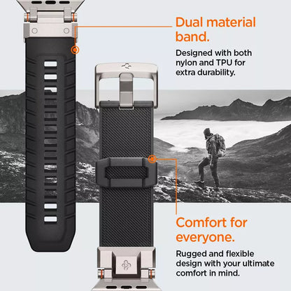 Spigen DuraPro Armor - Apyrankė, skirta Apple Watch 42/44/45/49 mm (juoda)