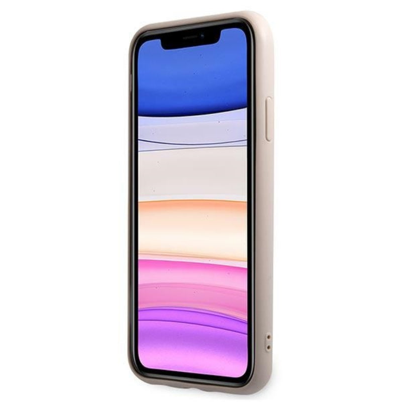 Guess 4G Bottom Stripe Collection – dėklas, skirtas „iPhone 11“ (rožinis)