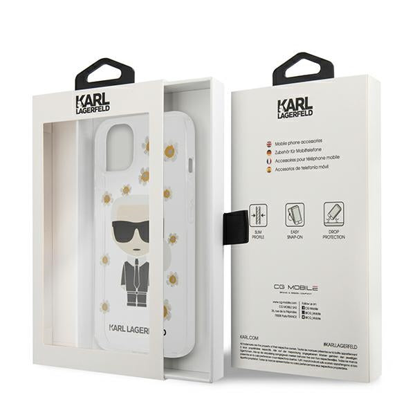 Karl Lagerfeld Iconic Karl Flower – dėklas, skirtas „iPhone 13 Mini“ (skaidrus)