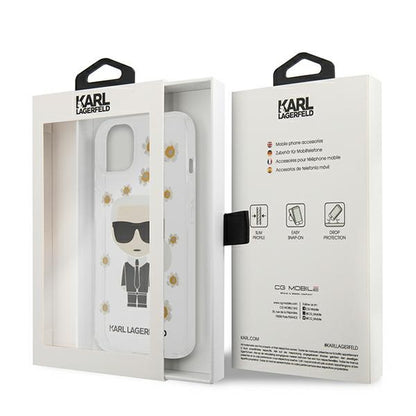 Karl Lagerfeld Iconic Karl Flower – dėklas, skirtas „iPhone 13 Mini“ (skaidrus)