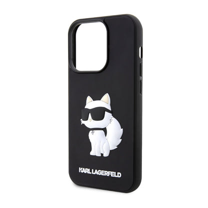 Karl Lagerfeld 3D guminis NFT Choupette – dėklas, skirtas „iPhone 14 Pro Max“ (juodas)