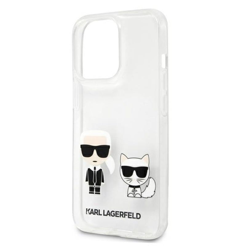 Karl Lagerfeld Ikonik & Choupette – dėklas iPhone 13 Pro Max (skaidrus)