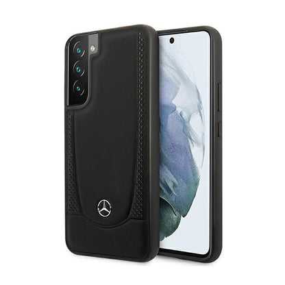 Mercedes Leather Urban Line – dėklas, skirtas Samsung Galaxy S22+ (juodas)