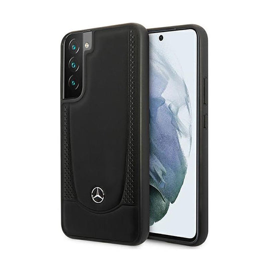 Mercedes Leather Urban Line – dėklas, skirtas Samsung Galaxy S22+ (juodas)