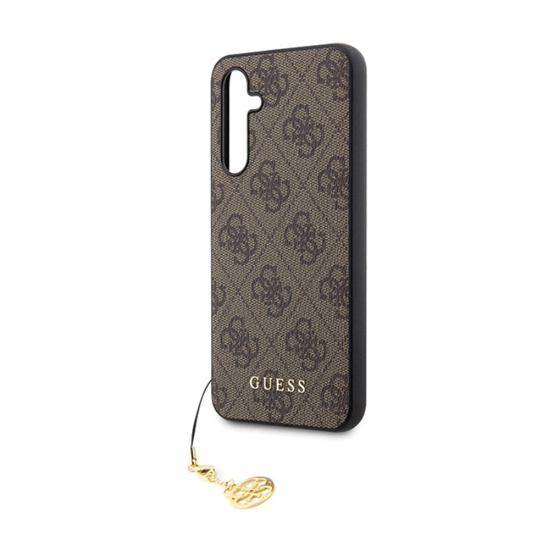Guess 4G Charms kolekcija – dėklas Samsung Galaxy S23 FE (rudas)