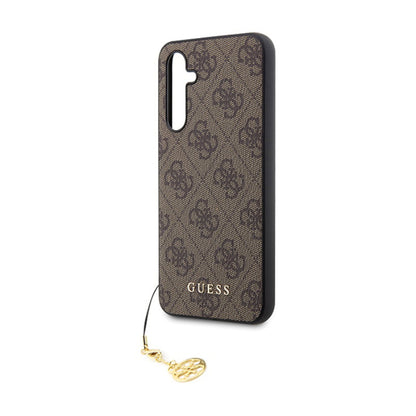 Guess 4G Charms kolekcija – dėklas Samsung Galaxy S23 FE (rudas)