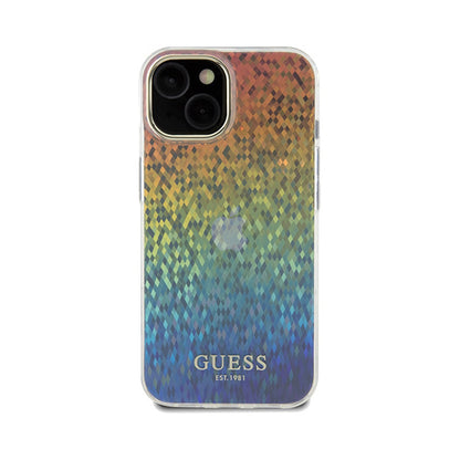 Guess IML Faceted Mirror Disco Iridescent – dėklas iPhone 14 (Iridescentinis)