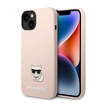 Karl Lagerfeld Choupette Body – dėklas skirtas iPhone 14 Plus (šviesiai rožinis)