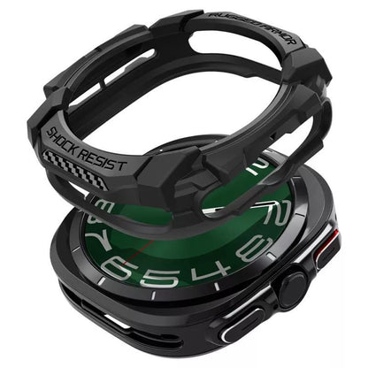 Spigen Rugged Armor – Dėklas, skirtas Samsung Galaxy Watch Ultra 47 mm (2025/2024) (Matinė juoda)