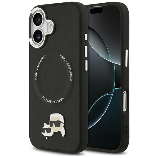 Karl Lagerfeld Karl & Choupette Smeigės MagSafe - Dėklas iPhone 17 (juodas)