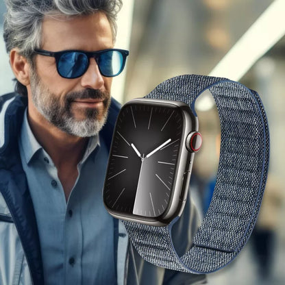 Crong Melange – magnetinė apyrankė, skirta „Apple Watch“ 44/45/46/49 mm („Blue Mélange“)