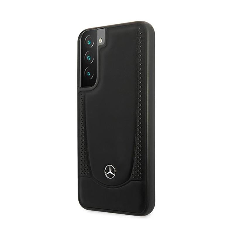 Mercedes Leather Urban Line – dėklas, skirtas Samsung Galaxy S22+ (juodas)