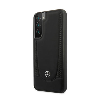 Mercedes Leather Urban Line – dėklas, skirtas Samsung Galaxy S22+ (juodas)