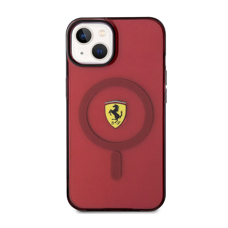 „Ferrari Translucent MagSafe“ – dėklas, skirtas „iPhone 14“ (raudonas)
