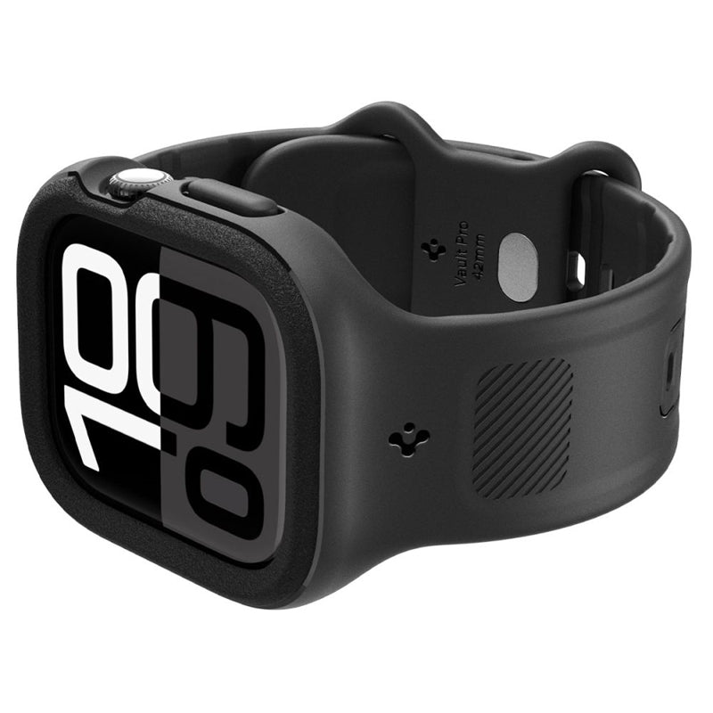Spigen Vault Pro – Dirželis su dėklu, skirtas Apple Watch 10 42 mm (Matte Black)