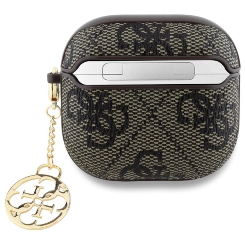 Guess 4G Charm Collection – dėklas „AirPods 4“ (rudas)