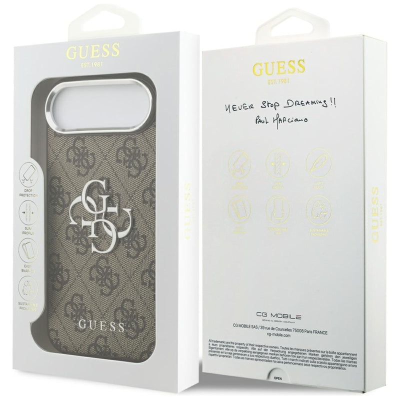 Guess 4G Big 4G Classic Logo dėklas iPhone Air (Ruda / Sidabrinė)