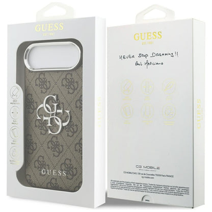 Guess 4G Big 4G Classic Logo dėklas iPhone Air (Ruda / Sidabrinė)