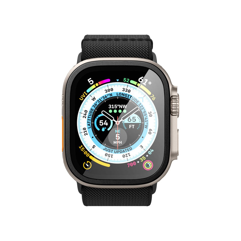 Spigen Glas.TR Slim Pro - Grūdintas stiklas Apple Watch Ultra 49 mm (Juodas)