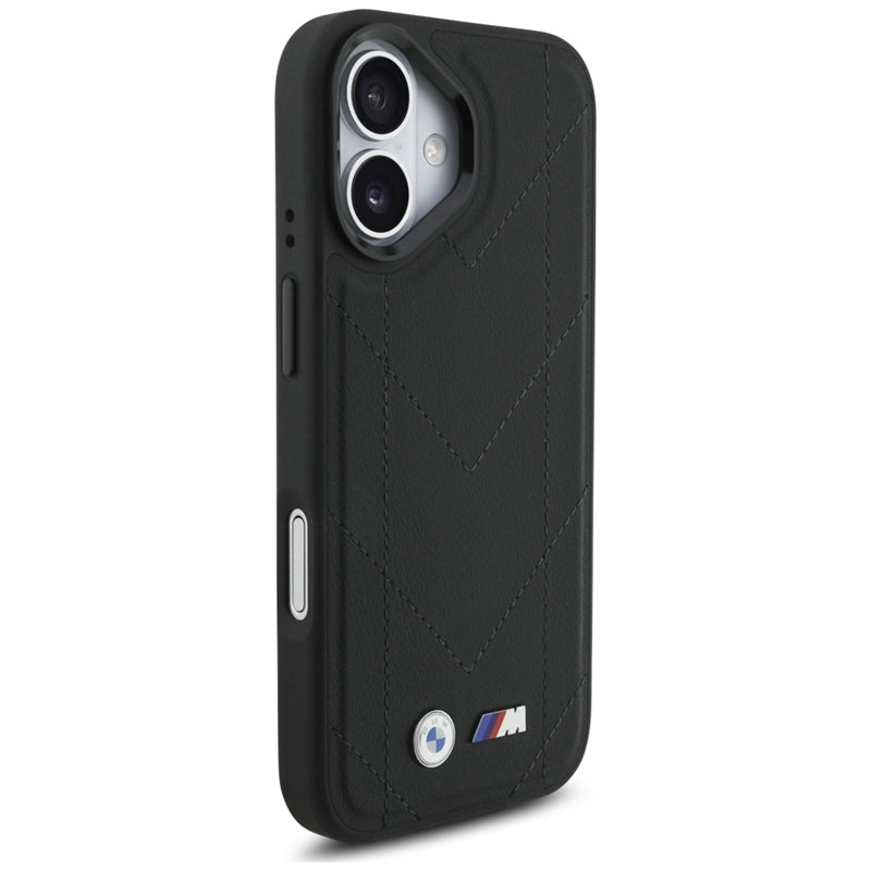 BMW M Dyjuotas logotipas MagSafe - iPhone 17 dėklas (juodas)