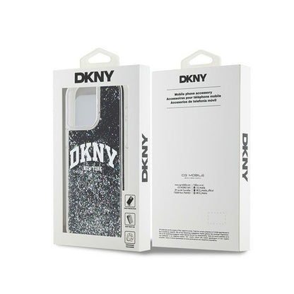 DKNY skystas blizgučių didelis logotipas – dėklas, skirtas iPhone 13 Pro Max (juoda)