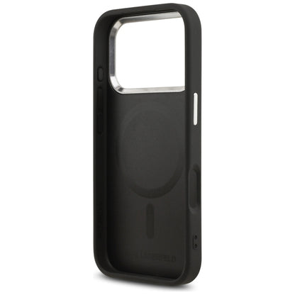 Karl Lagerfeld Karl Pin MagSafe - dėklas iPhone 17 Pro Max (juodas)