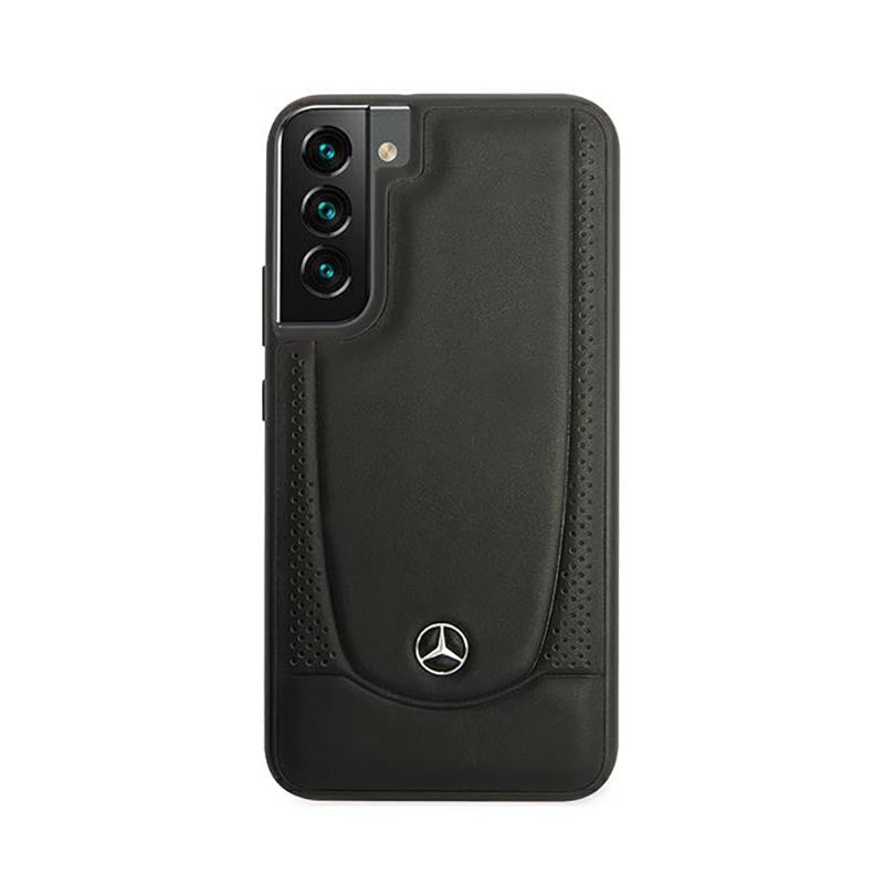 Mercedes Leather Urban Line – dėklas, skirtas Samsung Galaxy S22+ (juodas)
